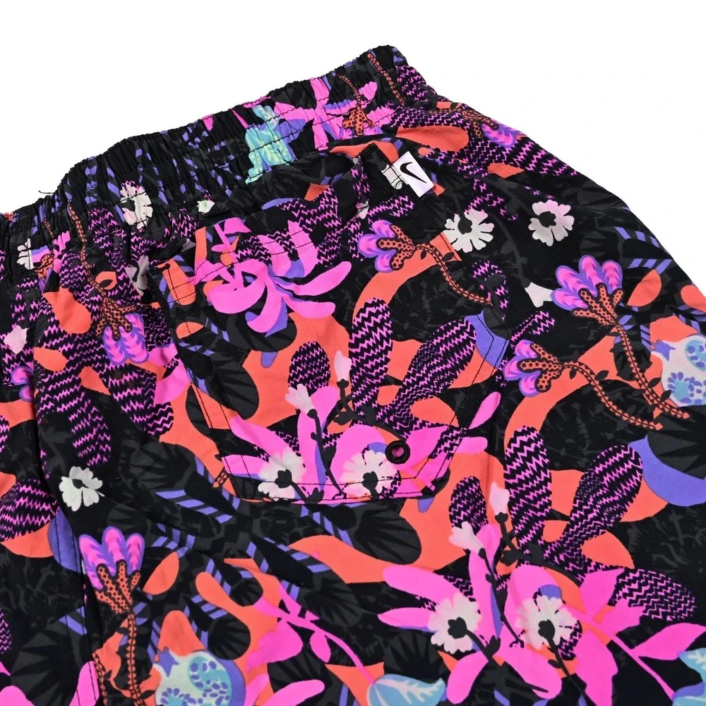 Nike Abstract Floral Swim Trunks Men's XL‎ Summer Beach Pool Lake Shorts Logo